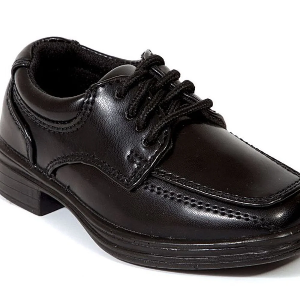 Deer Stags Black Kids Dress Shoes